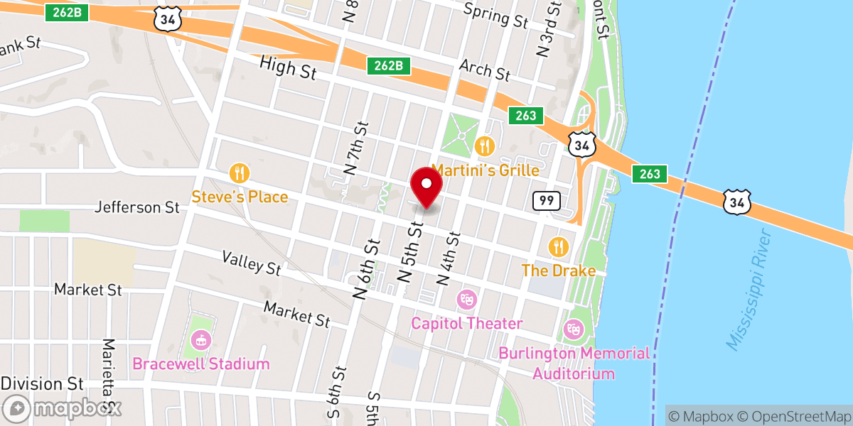Map showing location of Zion United Church of Christ
