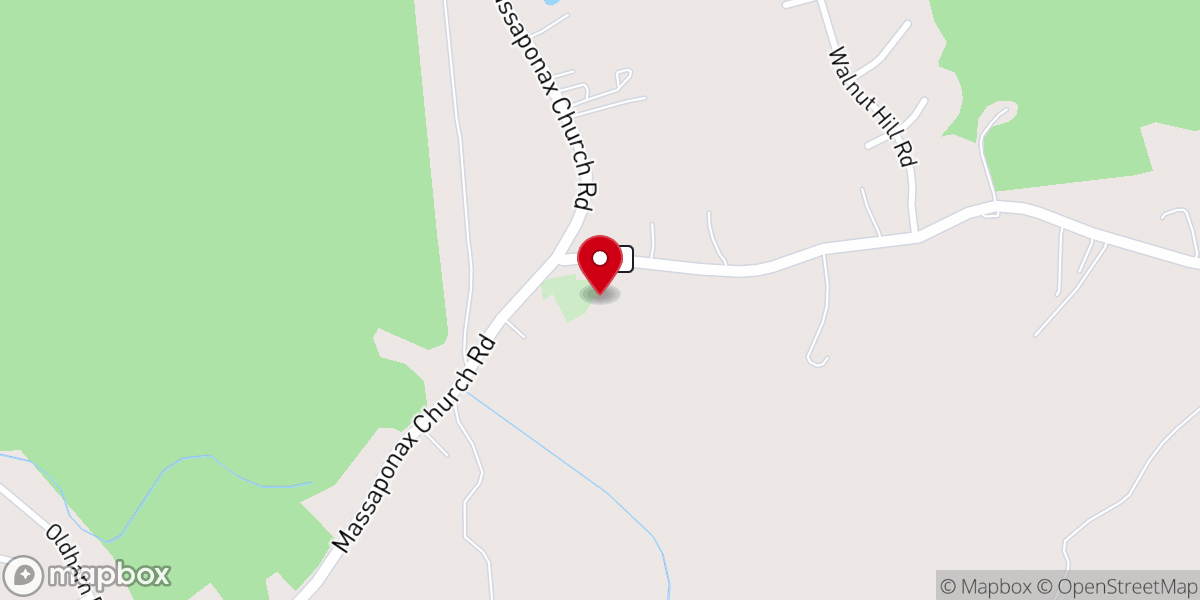 Map showing location of Second New Hope Baptist Church