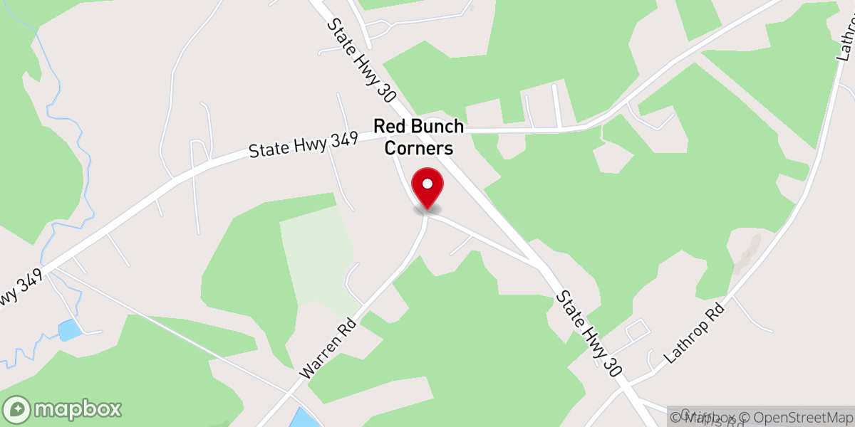 Map showing location of Mayfield Center Community Church