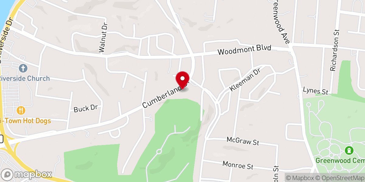 Map showing location of Freddie Brown