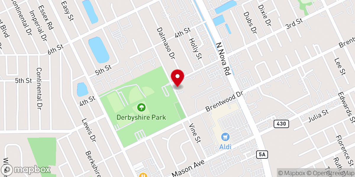 Map showing location of Church of God of Prophecy - Daytona Beach