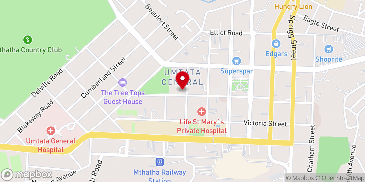 Map showing location of All Saints Catholic Cathedral