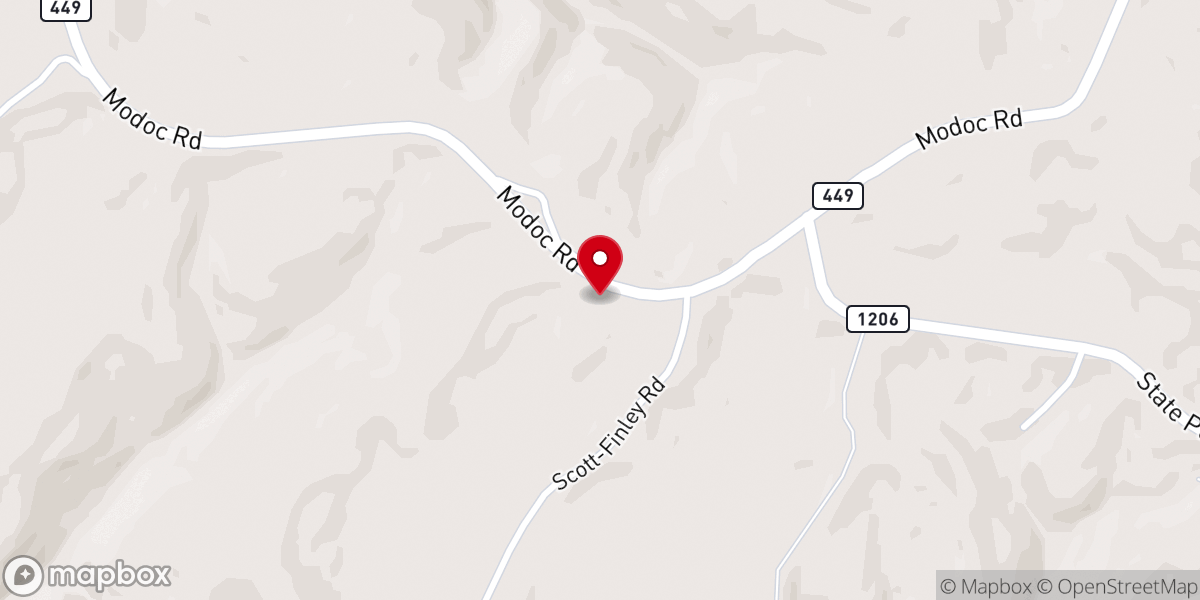 Map showing location of Bow Schoolhouse Church Near Dale Hollow Park