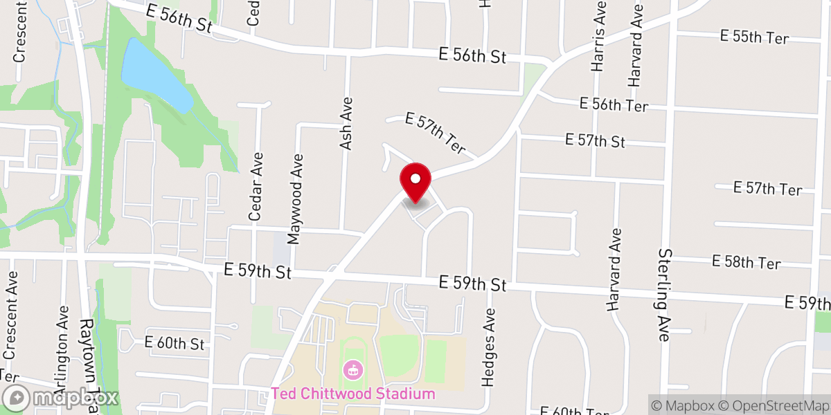 Map showing location of Blue Ridge Trinity Lutheran Church
