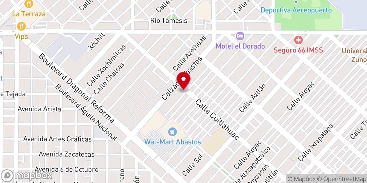 Map showing location of Parroquia de Santa María del milagro de Caná en Torreón