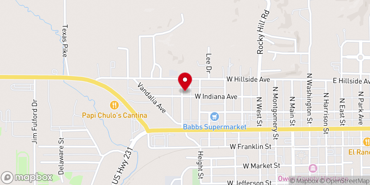 Map showing location of Harvest Church