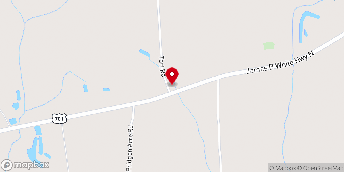 Map showing location of St James AME Zion Church