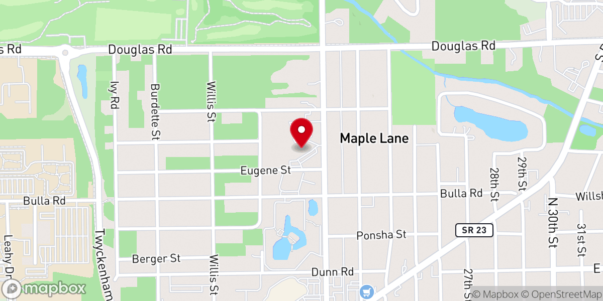 Map showing location of St. Therese Little Flower Catholic Church