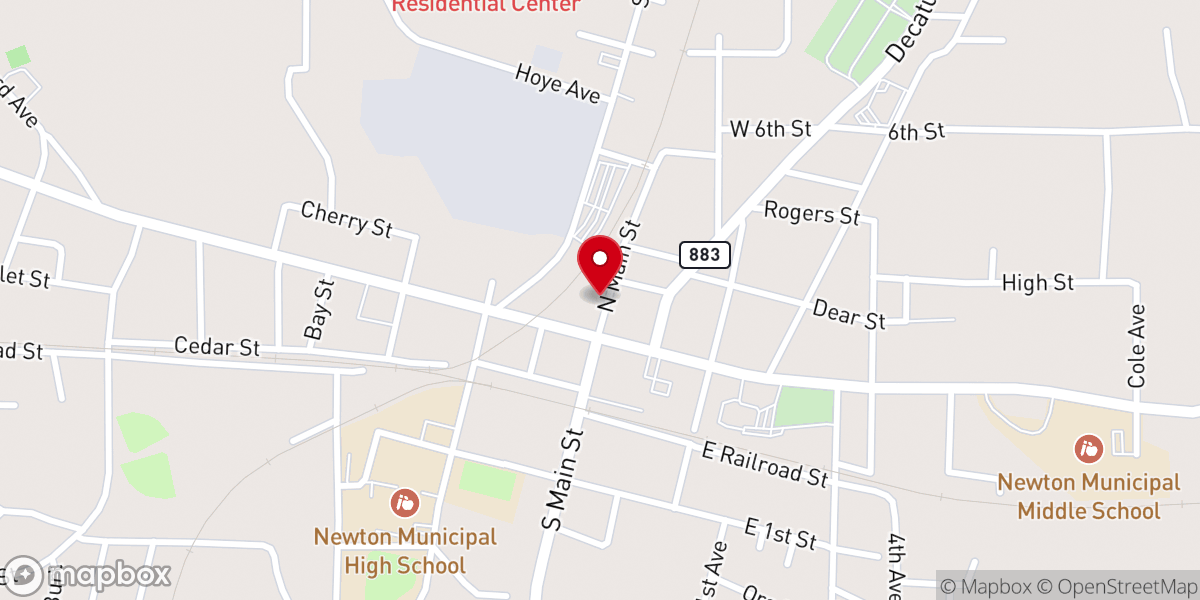Map showing location of Hope Chapel Community Fellowship