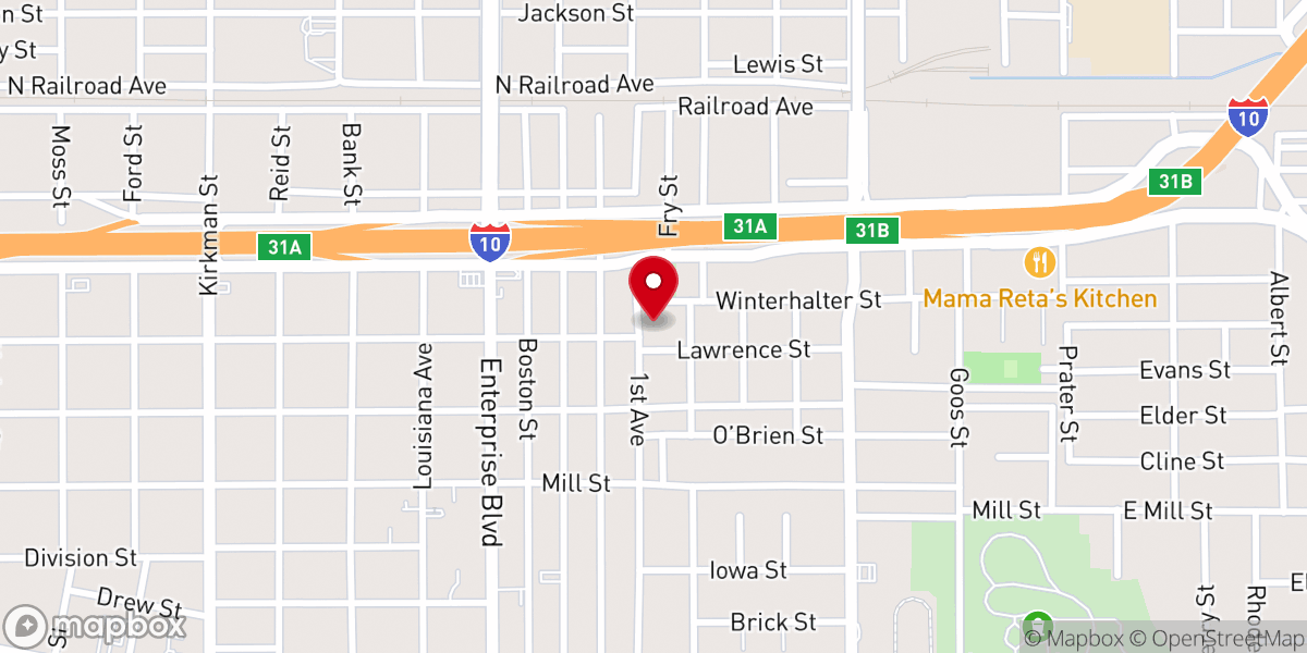 Map showing location of First New Life Missionary Baptist