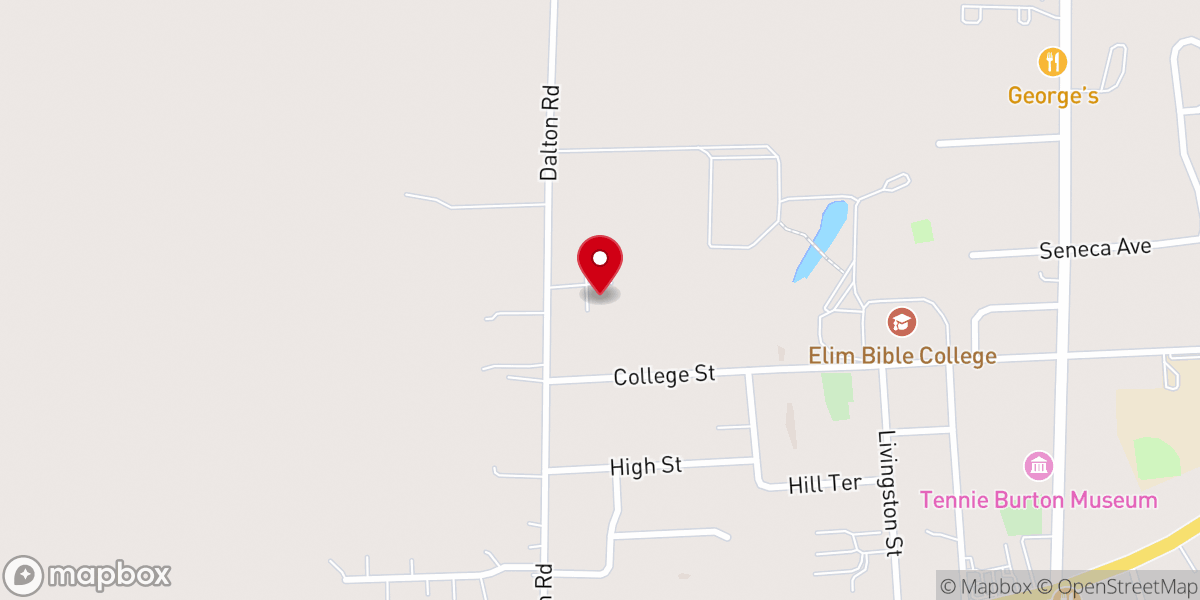 Map showing location of Elim Fellowship