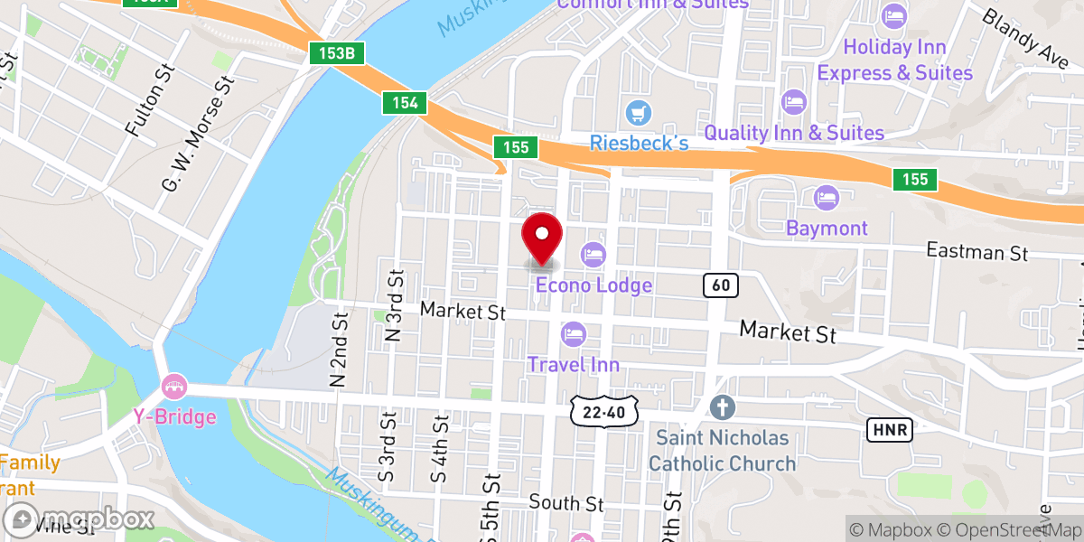 Map showing location of First Congregational Church