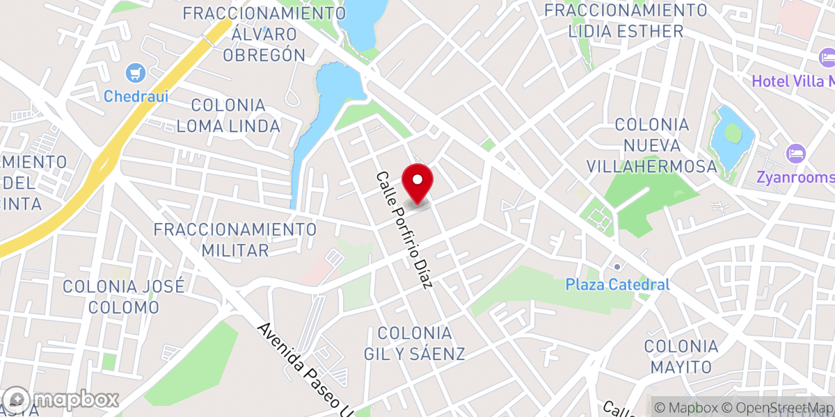 Map showing location of Iglesia Dios es Amor