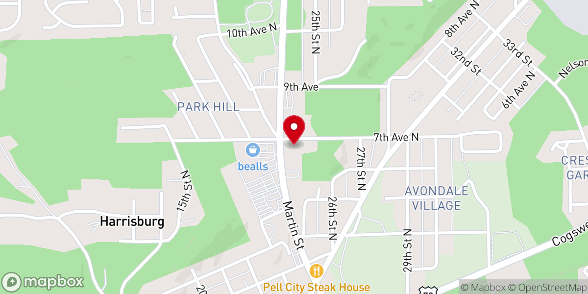 Map showing location of Bible Methodist Church