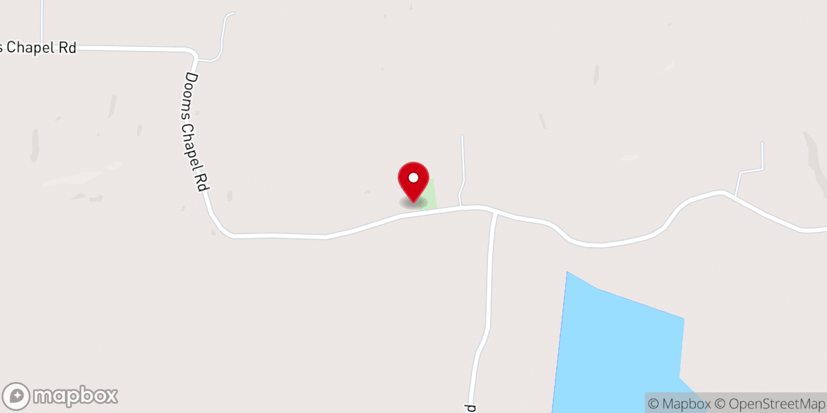 Map showing location of Dooms Chapel
