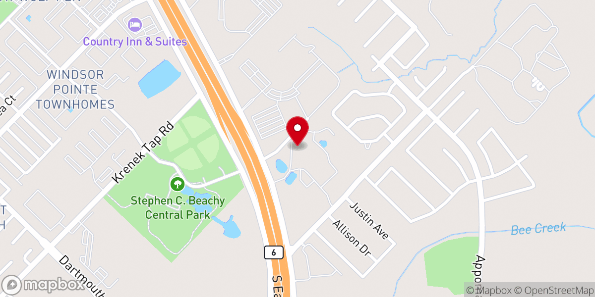 Map showing location of Perpetual Adoration Chapel