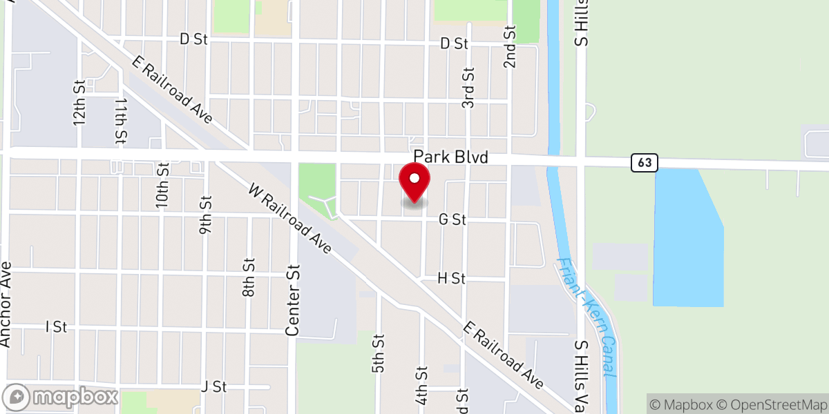Map showing location of First Free Will Baptist Church