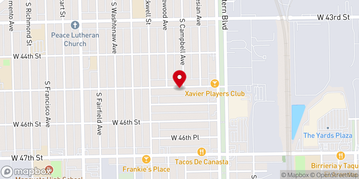 Map showing location of Chicago Fellowship