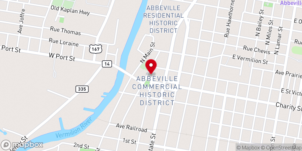 Map showing location of Vermilion Parish Tourist Commission