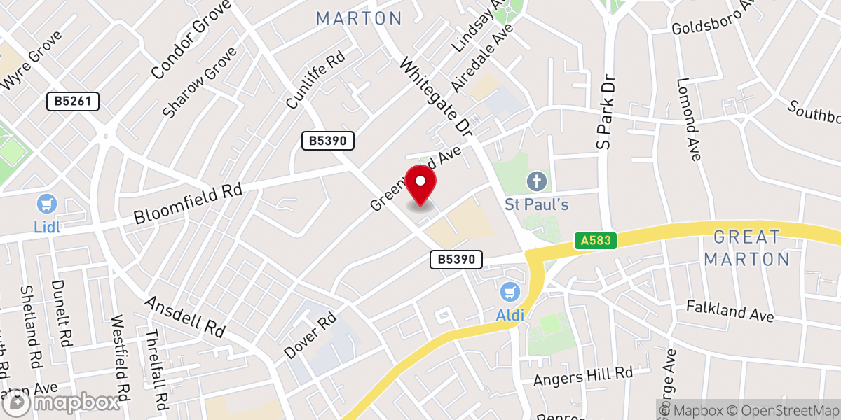 Map showing location of St John Vianney Church
