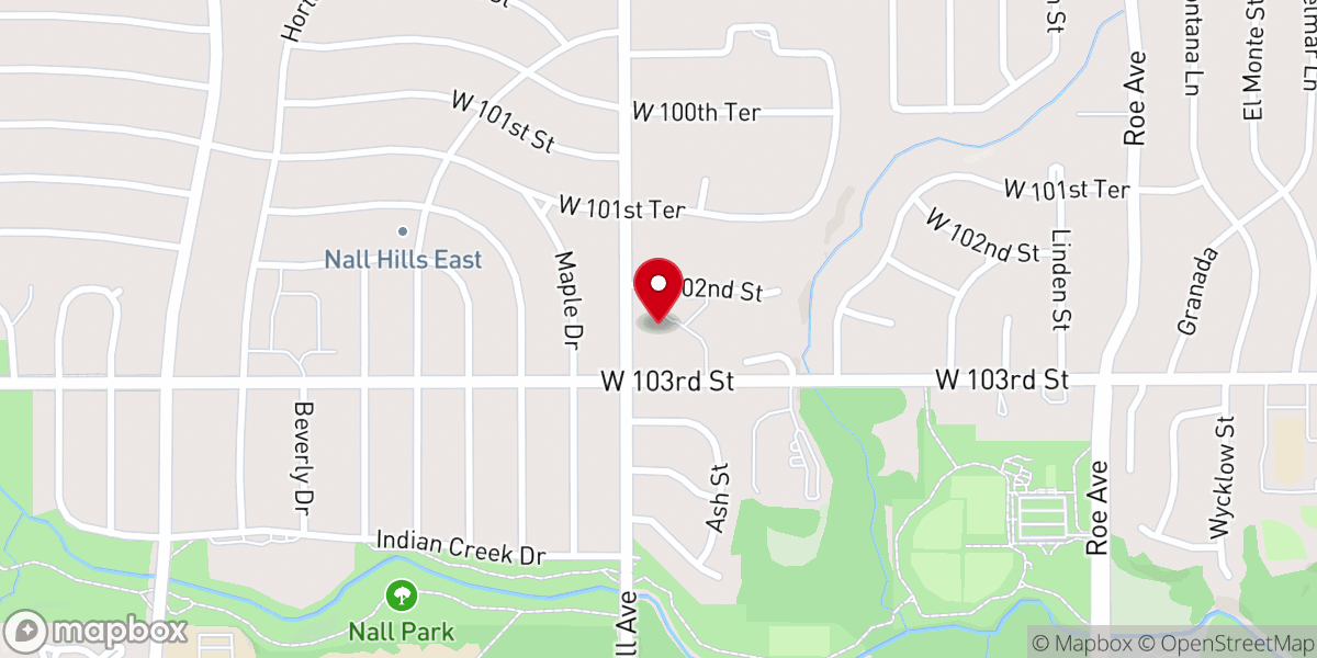 Map showing location of Indian Heights United Methodist Church