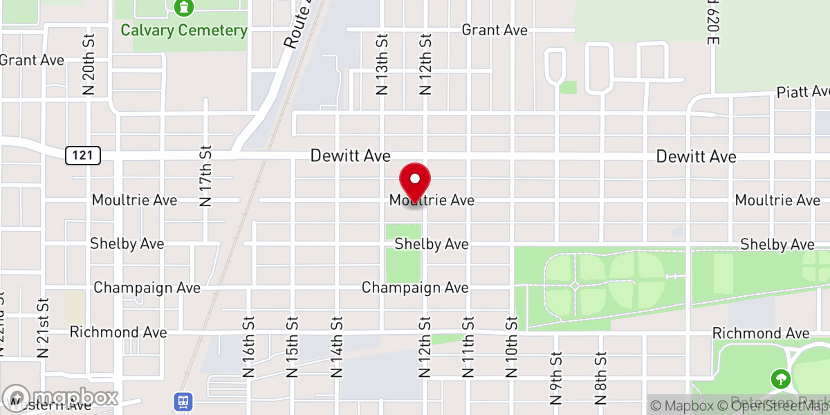 Map showing location of Christian and Missionary Alliance Church