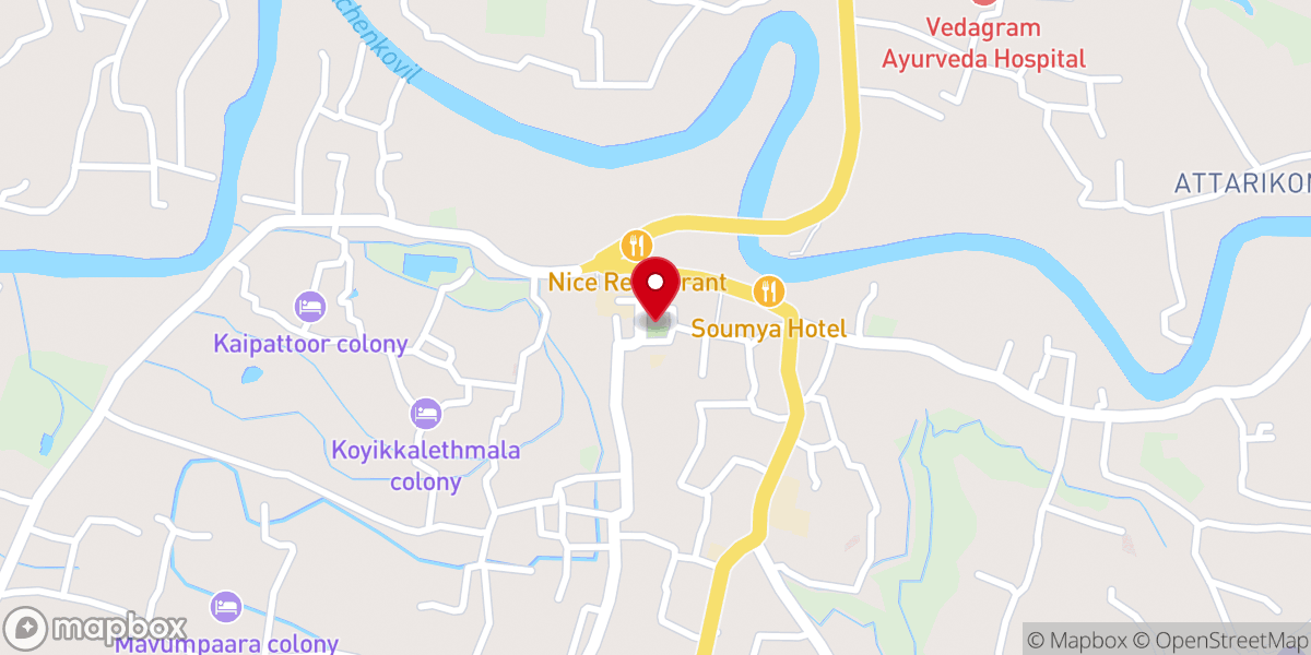 Map showing location of St. Ignatius Orthodox Maha Edavaka