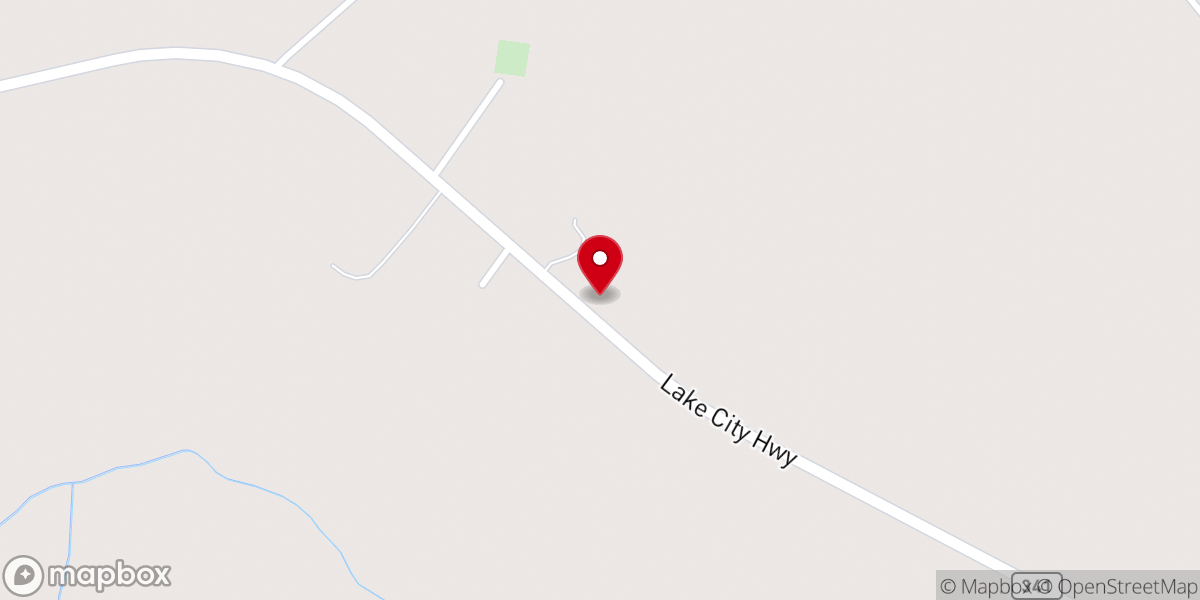Map showing location of Unity Freewill Baptist