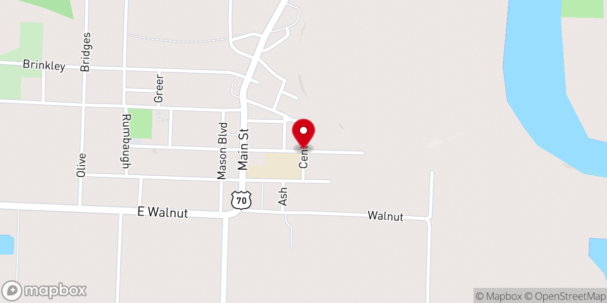 Map showing location of Food Distribution Center - Friendly Chapel