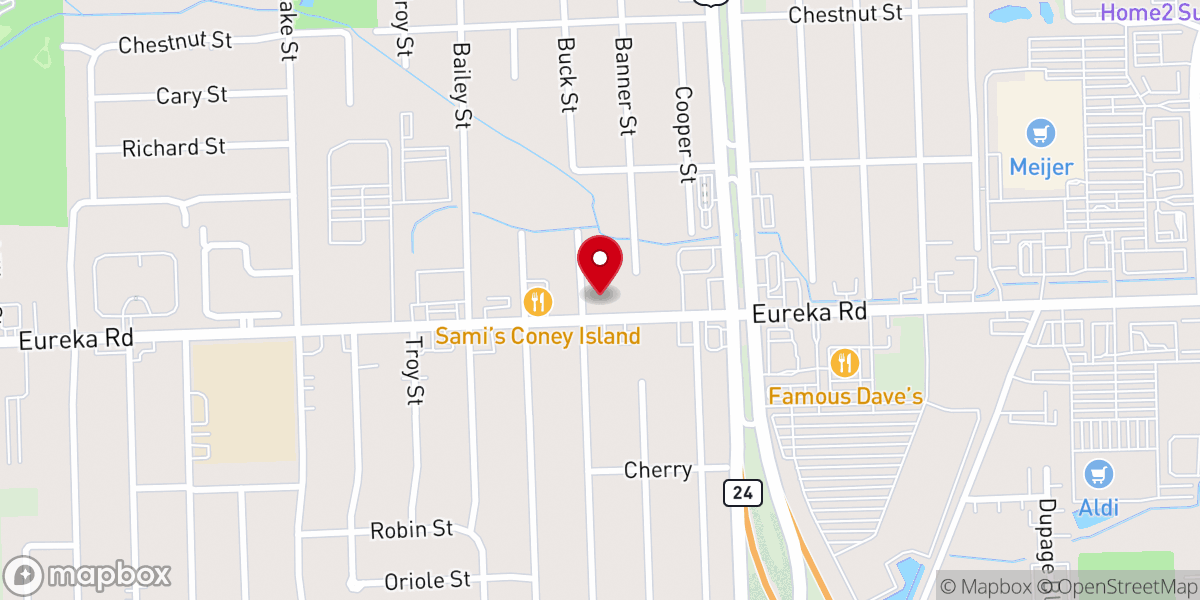 Map showing location of Taylor Church of the Nazarene