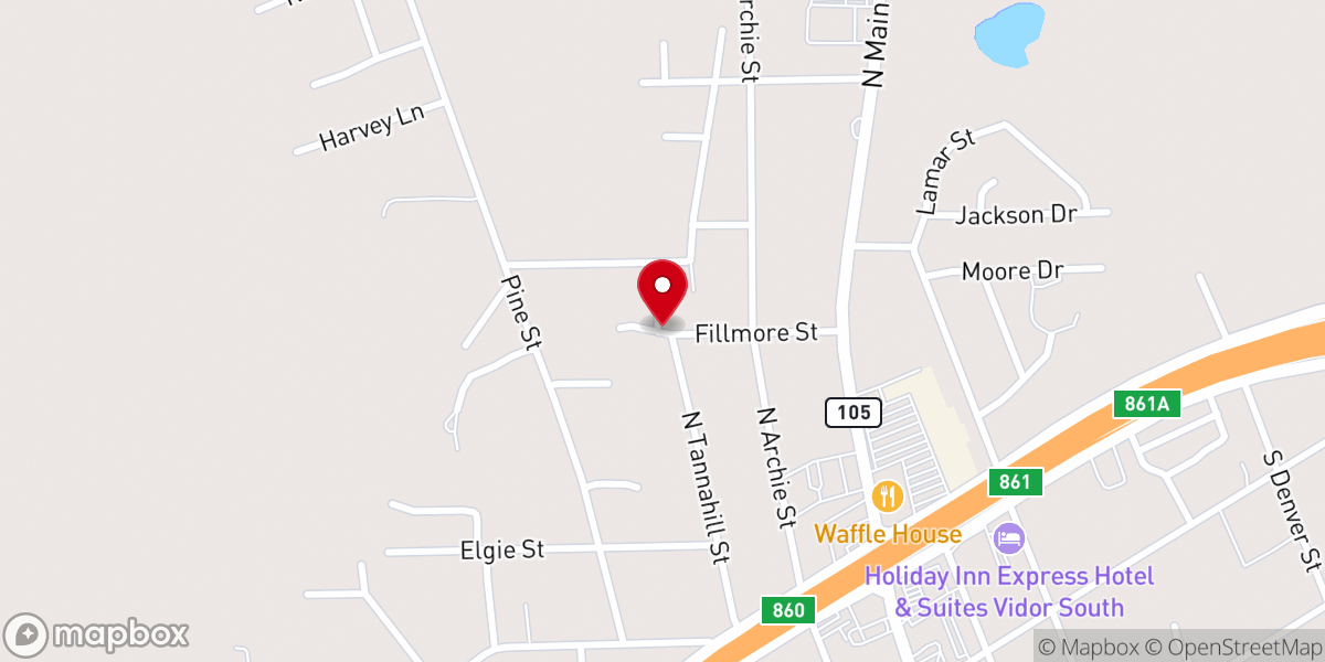Map showing location of Parsonage Nw Baptist Church