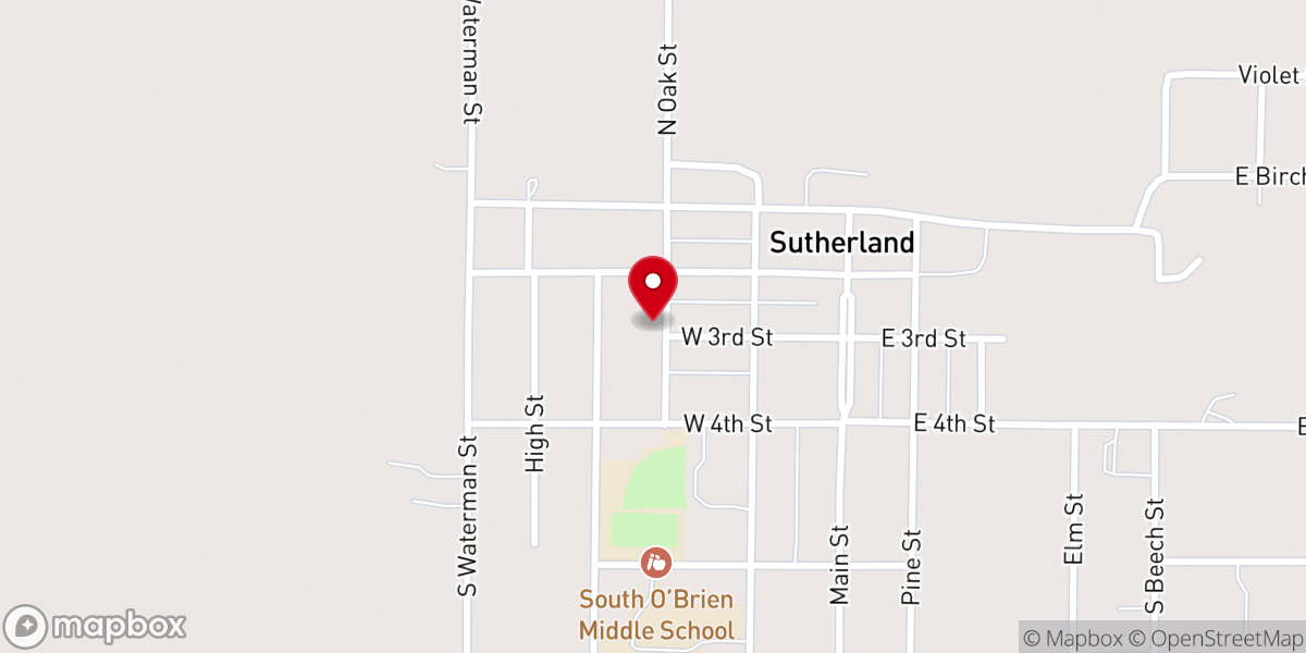 Map showing location of Church of Christ
