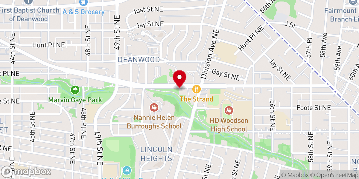 Map showing location of Sargent Memorial United Presbyterian Church