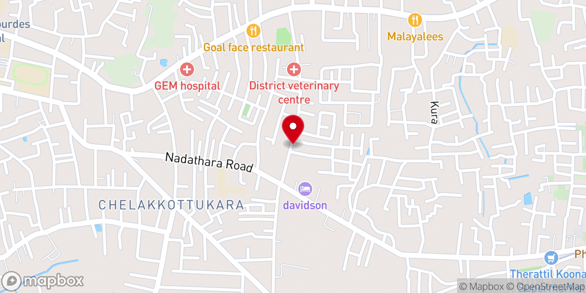 Map showing location of IPC Immanuel Church, Nellikkunnu