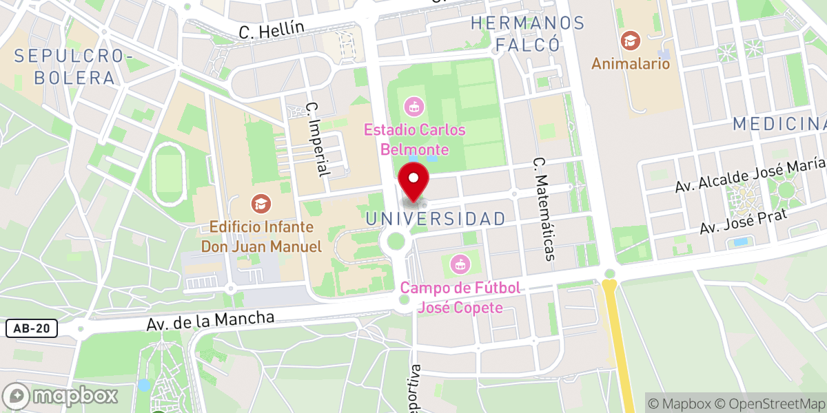 Map showing location of Iglesia de Dios Ministerial de Jesucristo Internacional - IDMJI - CGMJI -- ES - ALBACETE