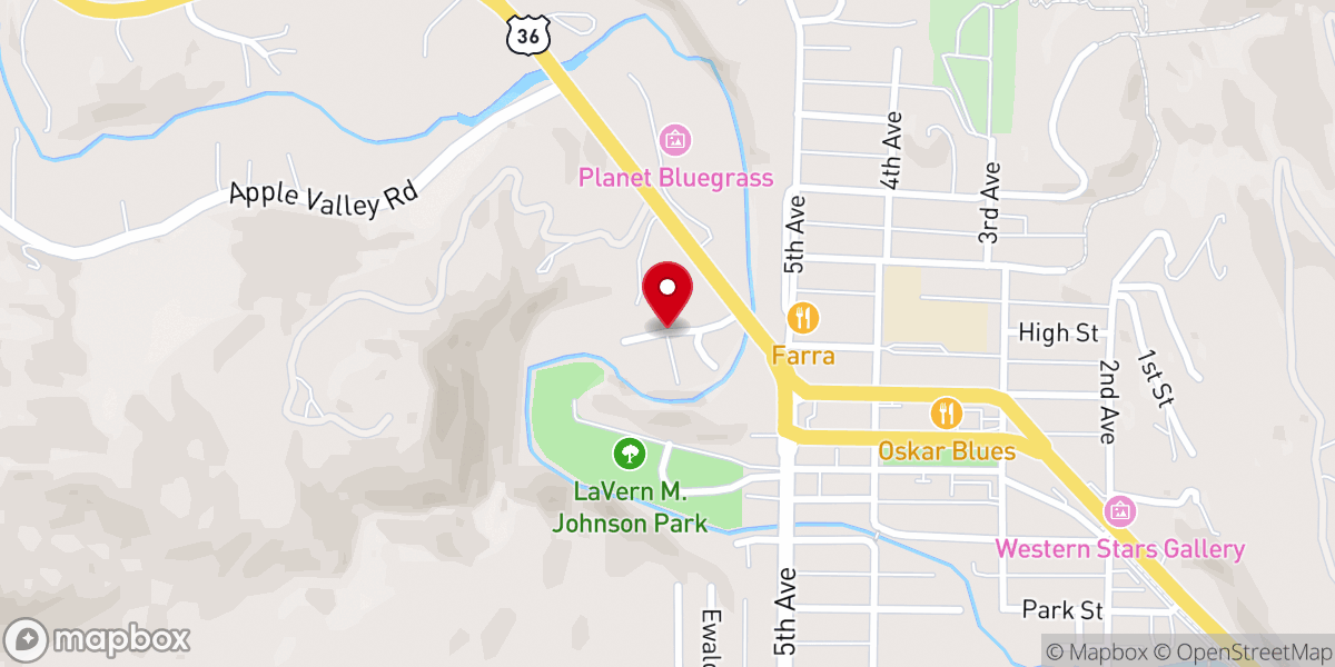 Map showing location of RiverBend