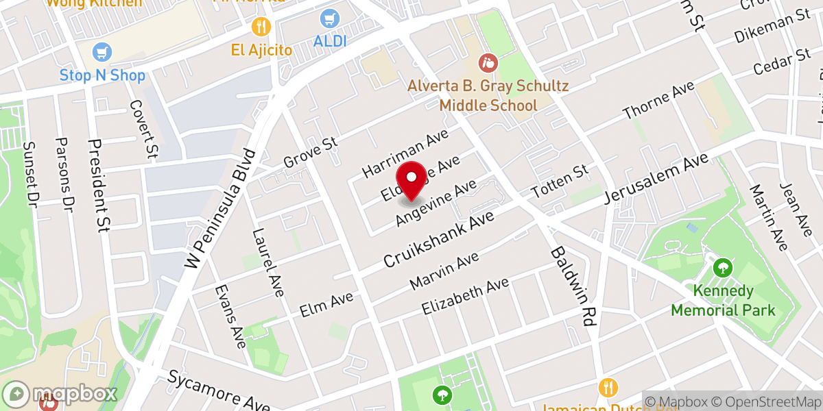 Map showing location of Union Baptist Church Parsonage