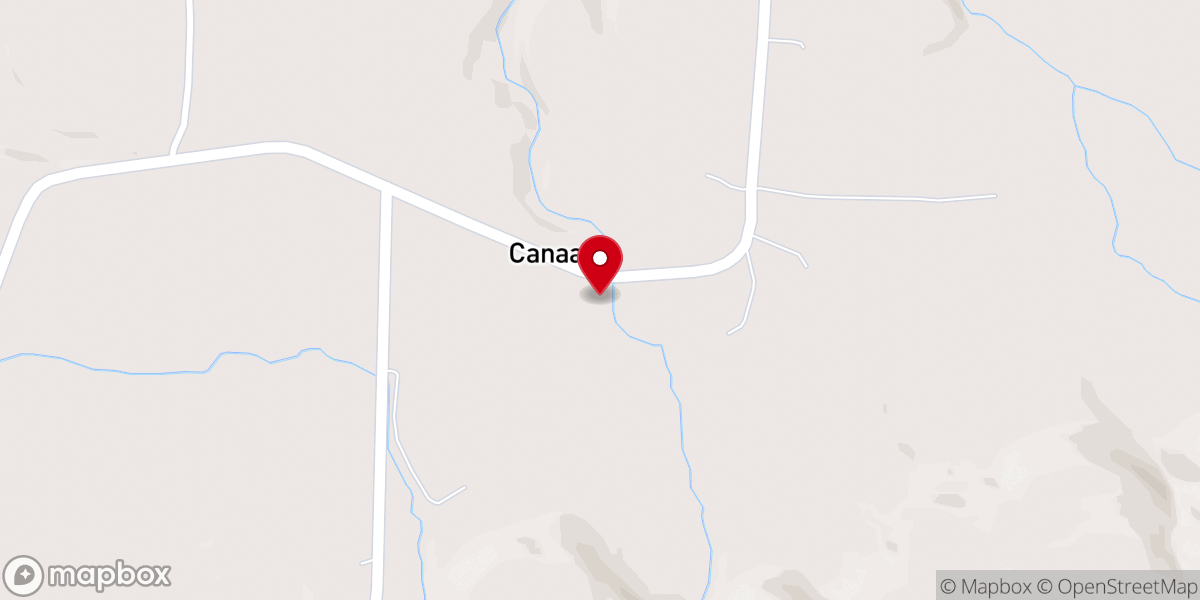 Map showing location of Canaan Missionary Baptist Church