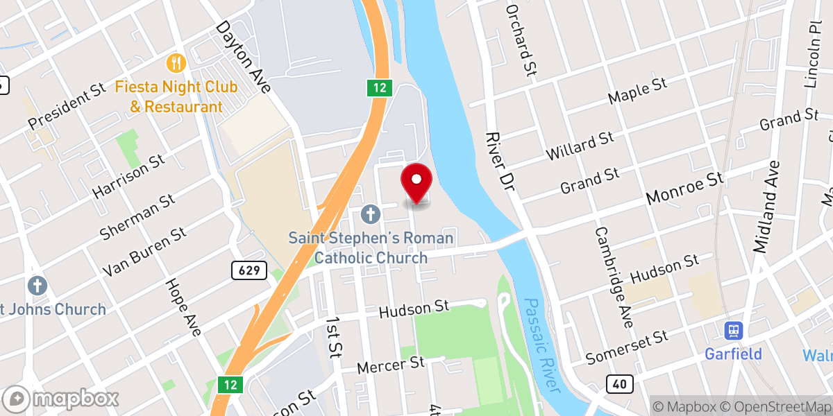 Map showing location of Hungarian Reformed Church