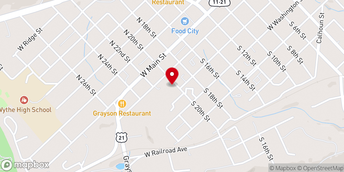 Map showing location of Jackson Presbyterian Chapel
