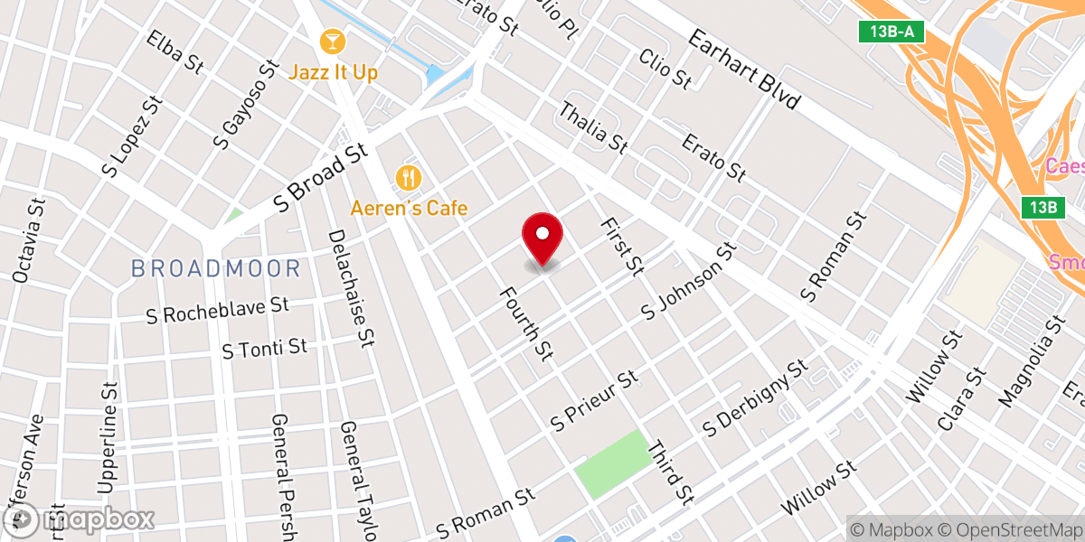 Map showing location of First Morning Star Baptist Church