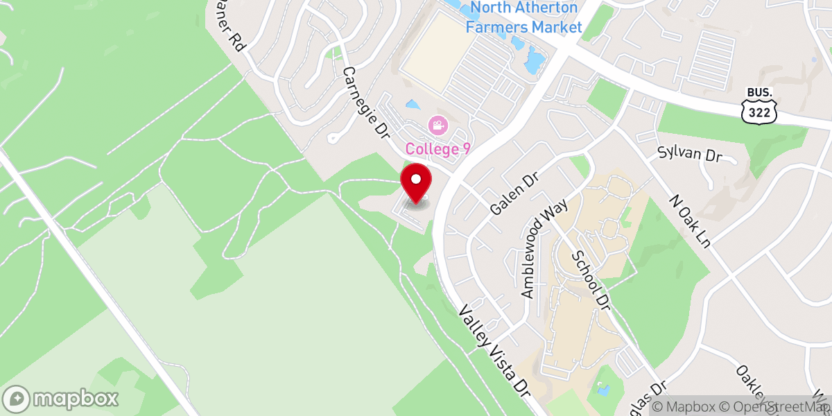Map showing location of Park Forest Baptist Church