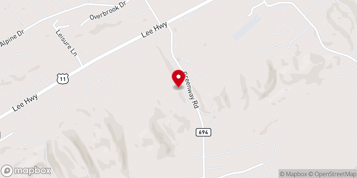 Map showing location of Lebanon Church