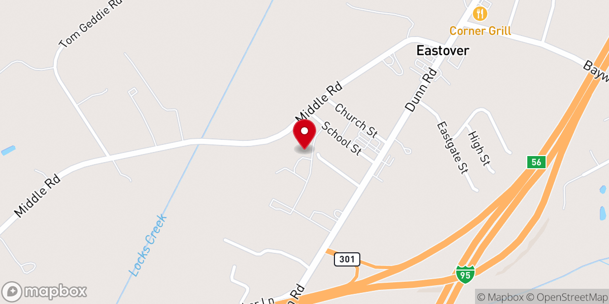 Map showing location of Mt Zion AME Zion Church