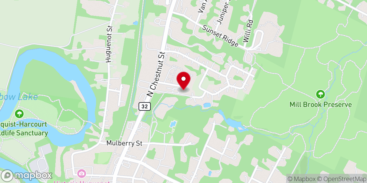 Map showing location of Church of the Gunks