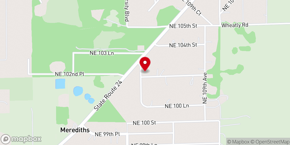 Map showing location of Full Gospel Christian Church