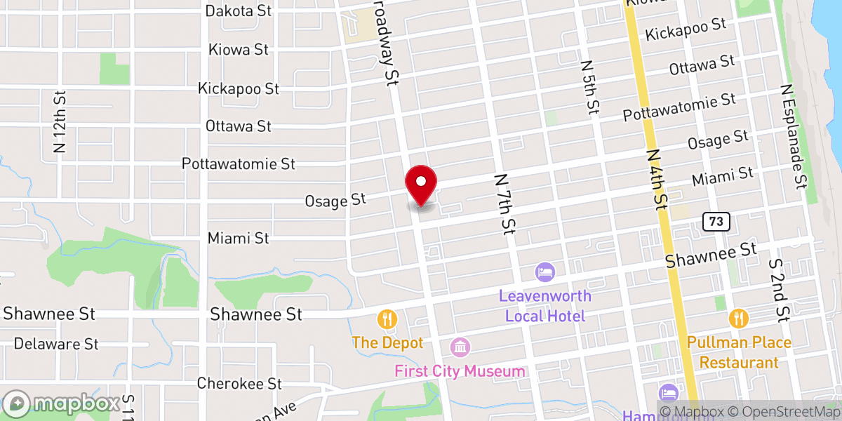 Map showing location of St Joseph's Catholic Church