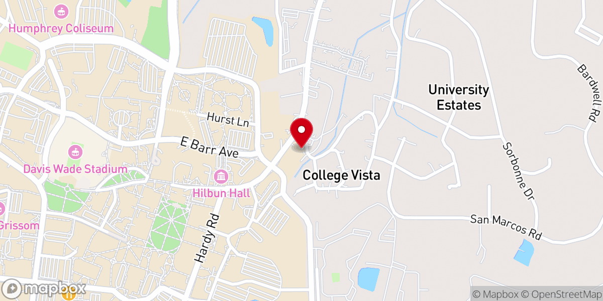 Map showing location of Wesley Foundation