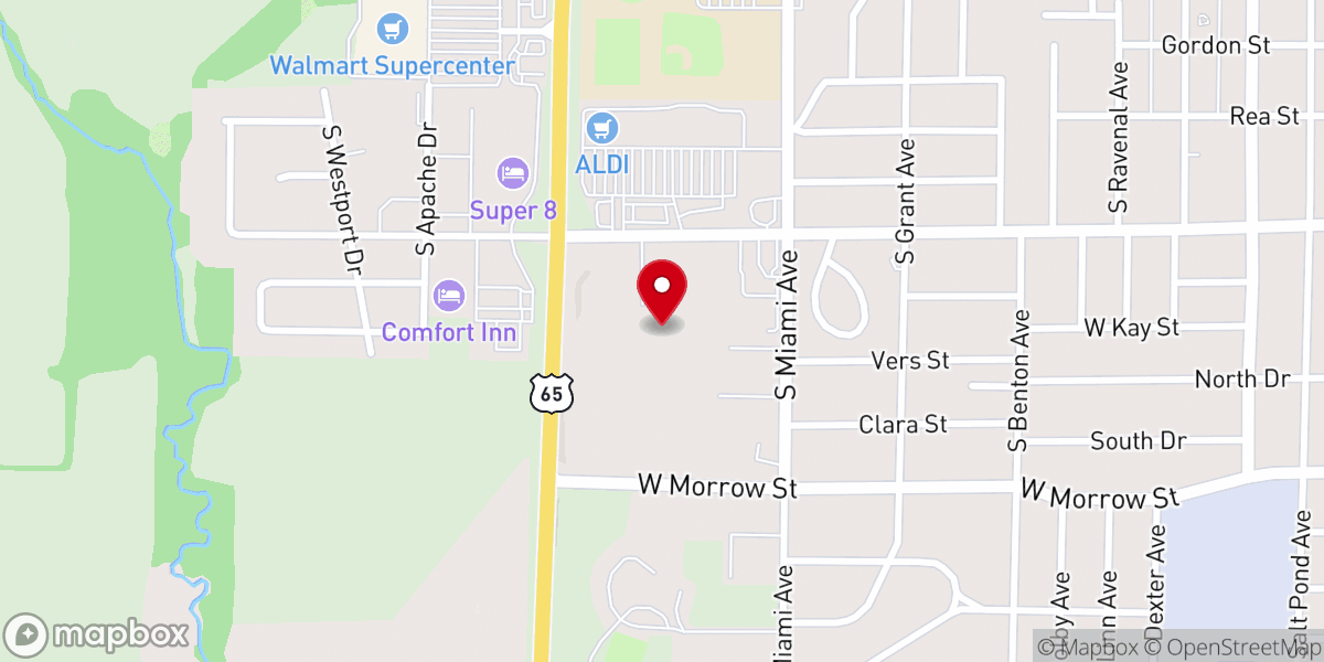 Map showing location of Mount Sinai Church
