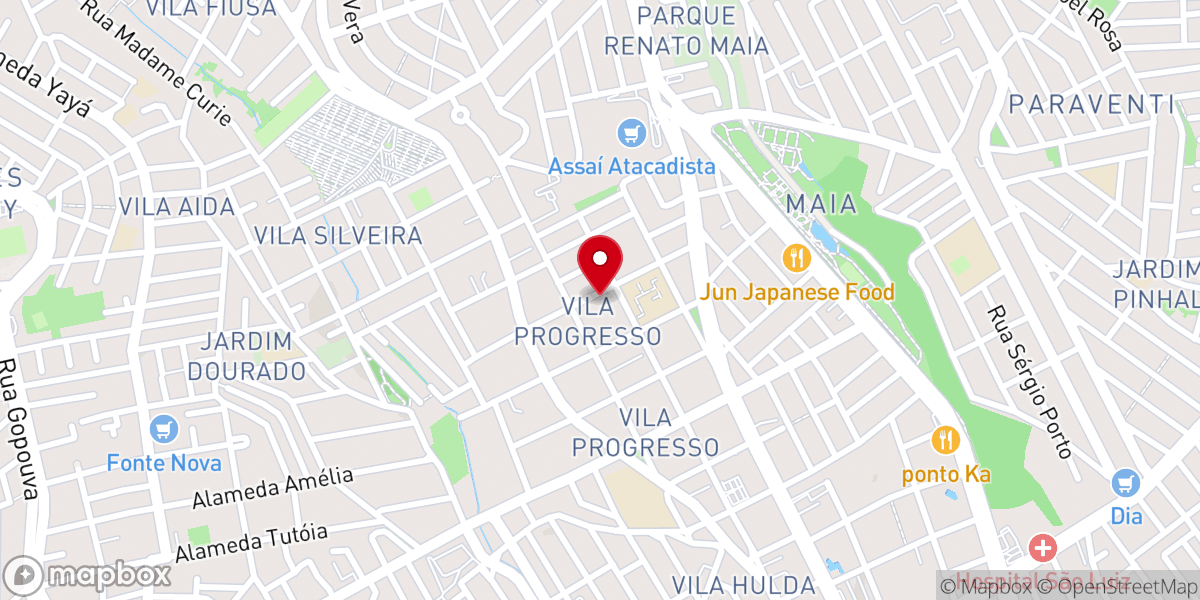 Map showing location of Igreja Metodista Central em Guarulhos